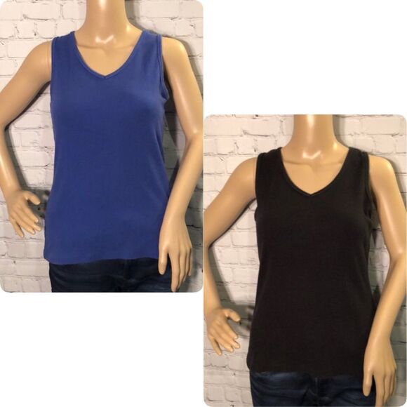Everlast Lot of 2 Tank Tops Blue & Black M - Picture 1 of 11